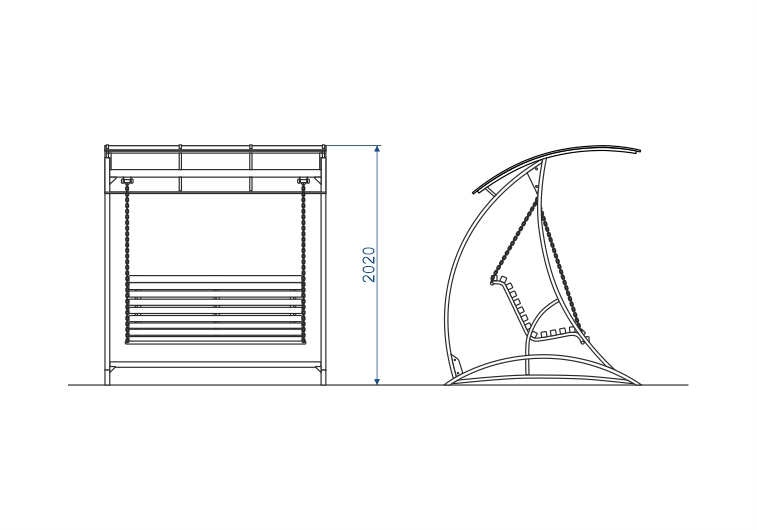 Скамейка качалка чертежи