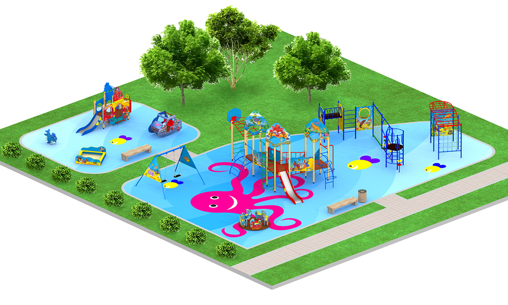 Детские площадки в стиле "Подводный мир"