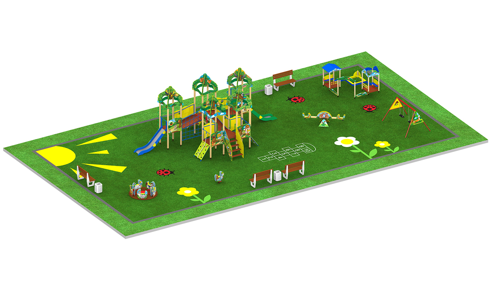 Детские площадки в стиле "Лесные звери"