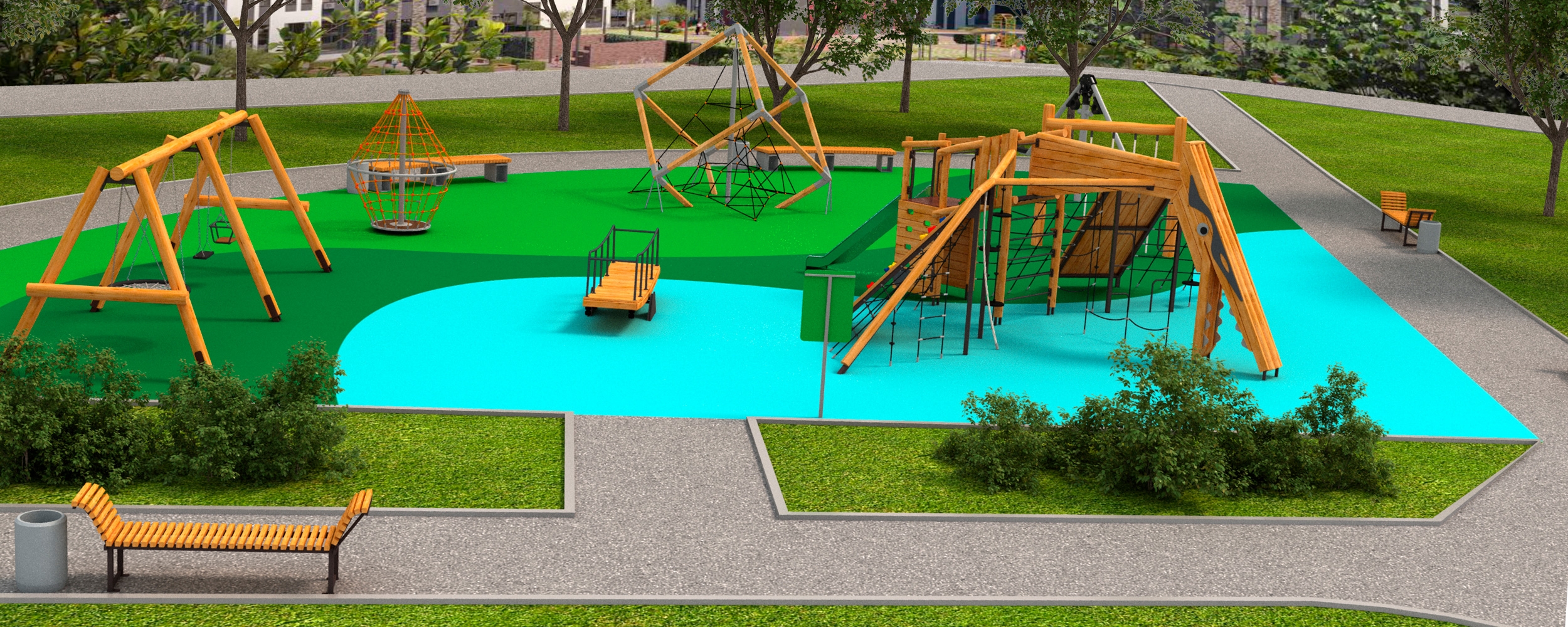 Детские площадки в стиле ЭКО — купить оборудование для детской площадки в  компании АВЕН
