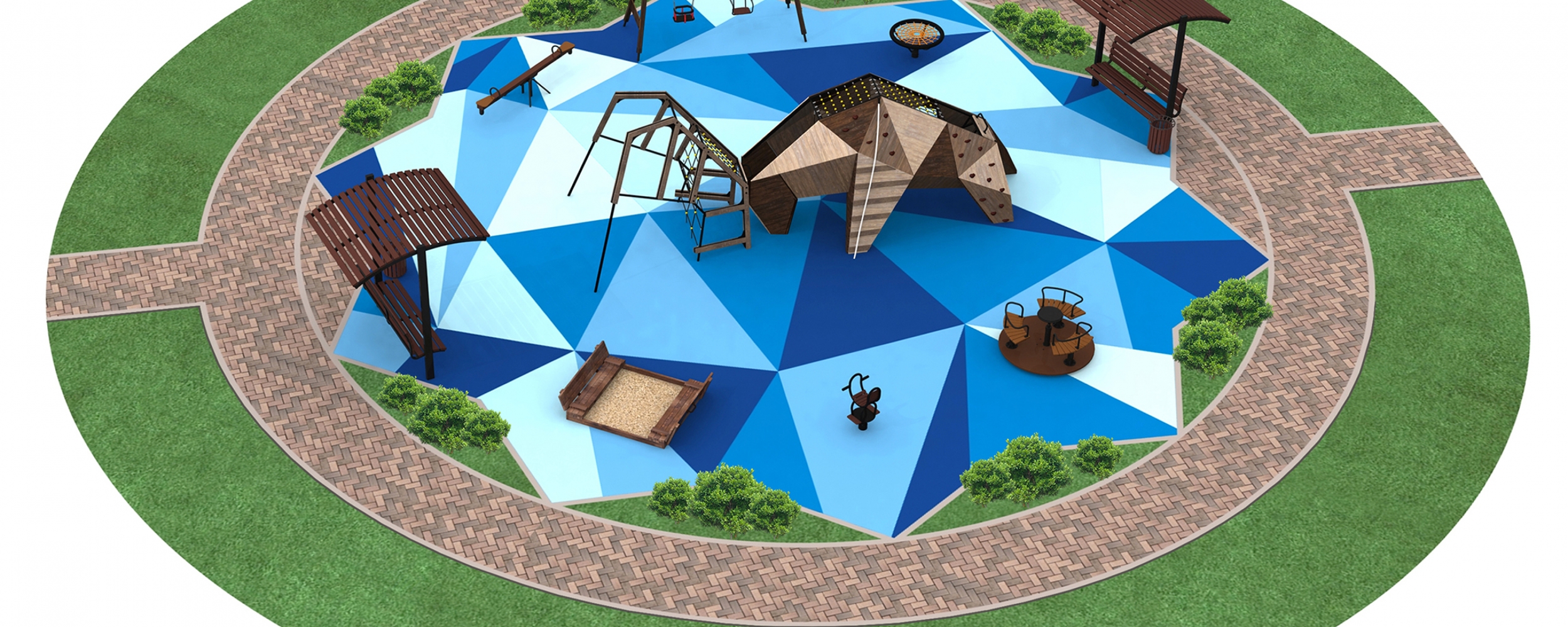 Детские площадки в стиле "Полигональные"