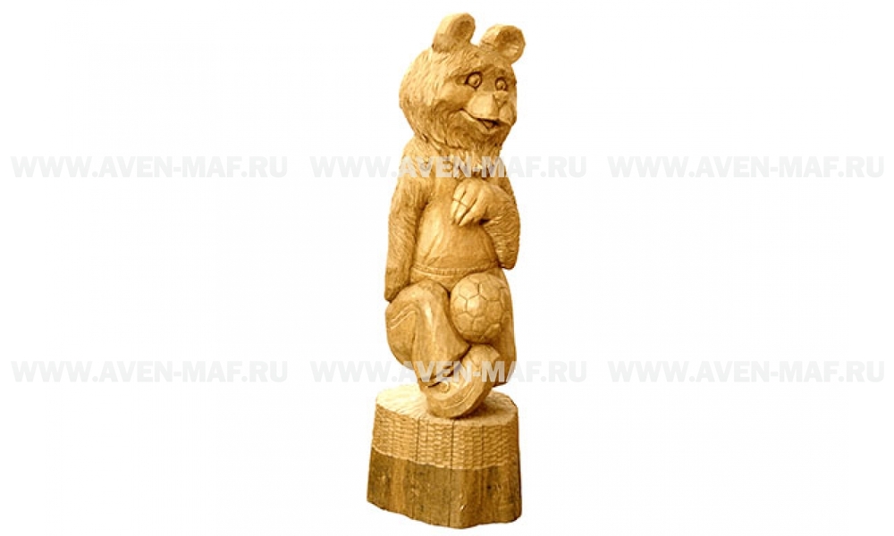 Деревянная фигура "Медведь спортсмен"