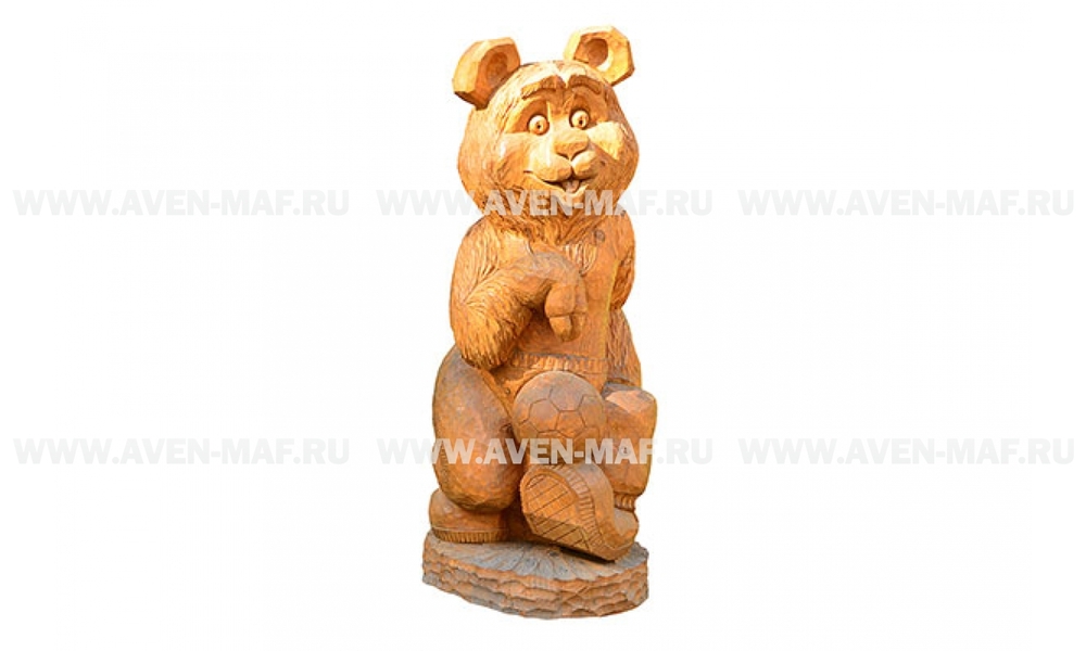 Деревянная фигура "Медведь спортсмен"