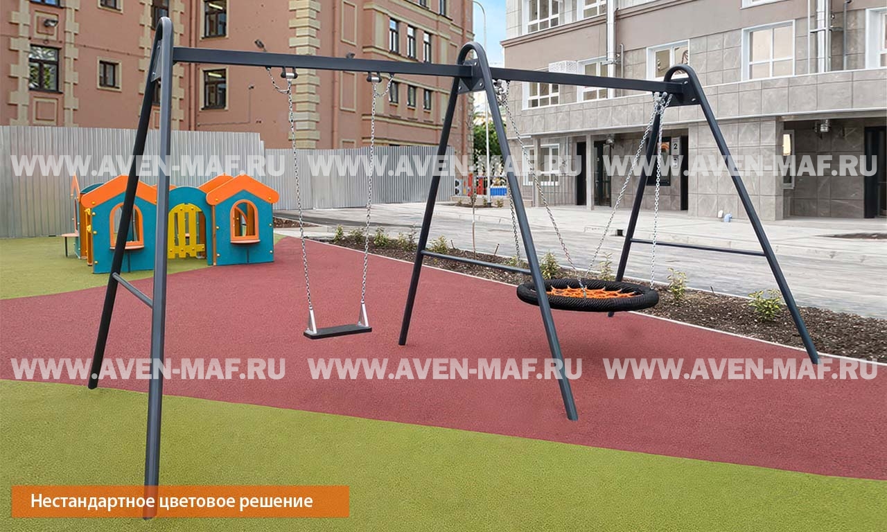 Качели маятниковые К-32/33м с цепными подвесами "Гнездо" и Тип-2