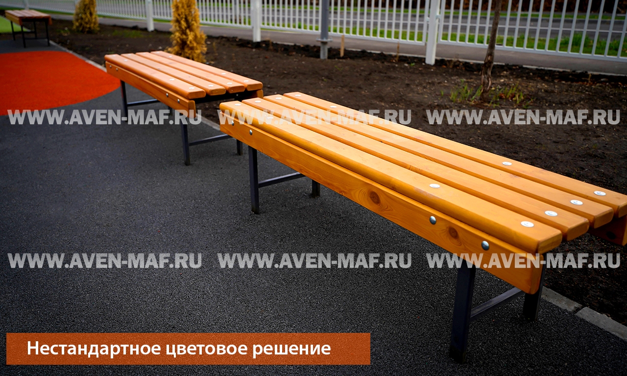 Скамейка на металлическом каркасе С-3