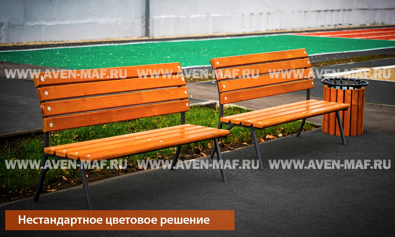 Скамейка на металлическом каркасе С-63