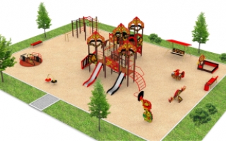 Детские площадки в стиле "Хохлома"