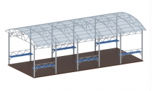 Терраса с крышей ПТ-02