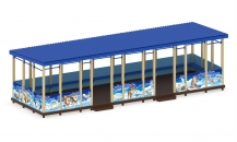 Беседка на деревянных столбах Сказка Ш-16/3д Северный полюс (борта из фанеры)